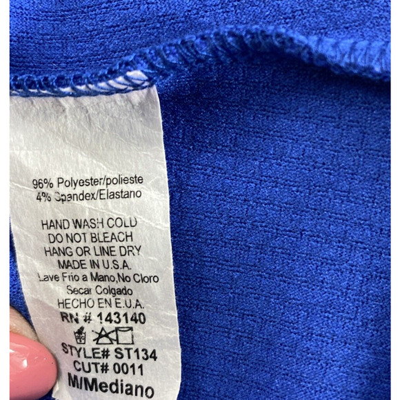 Dejavu Strapless Top Womens Medium Blue Sweetheart Neck Open Back‎ Blouse - Picture 7 of 7